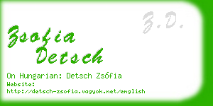 zsofia detsch business card